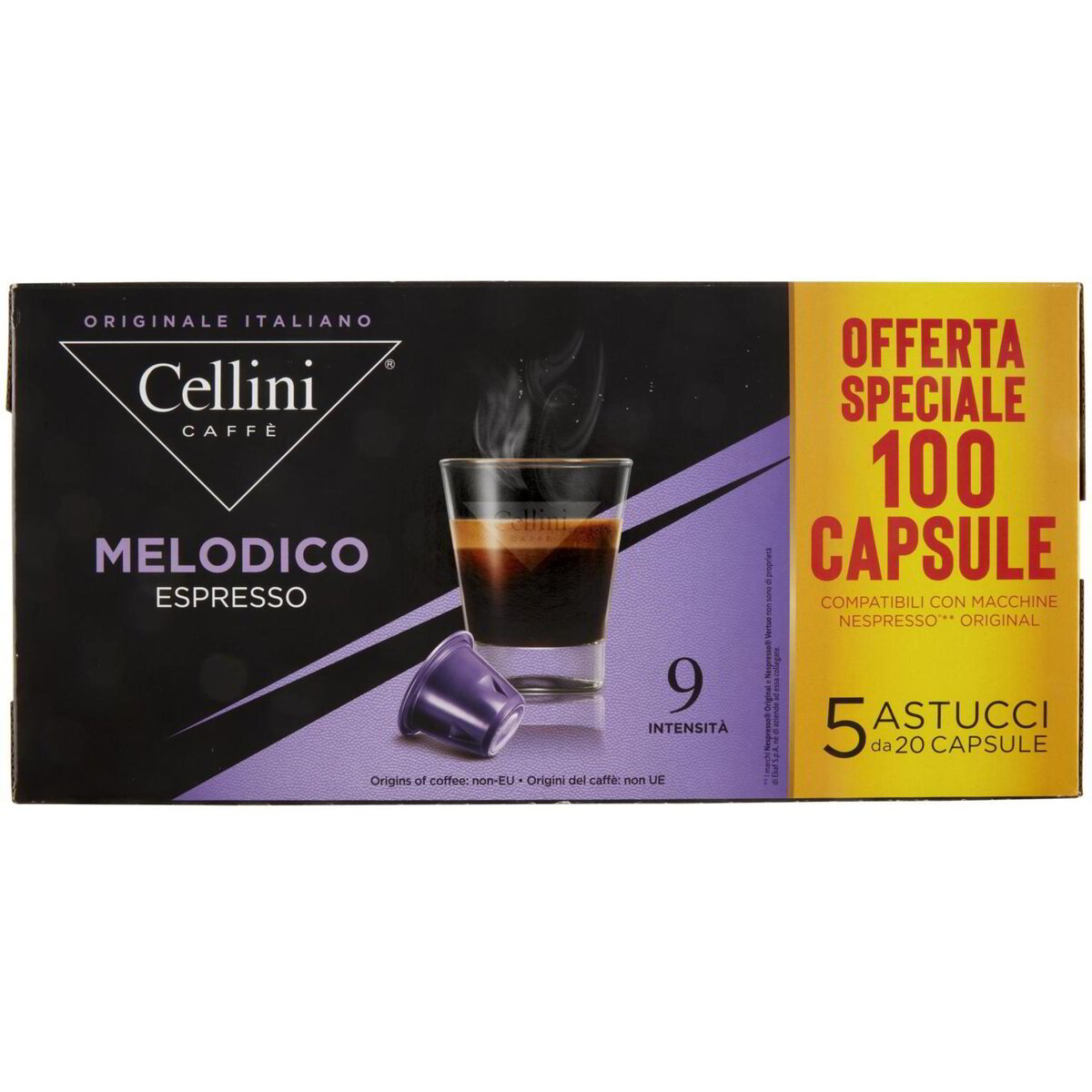 Cellini Caffè Originale Italiano Melodico Espresso Capsule Compatibili ...