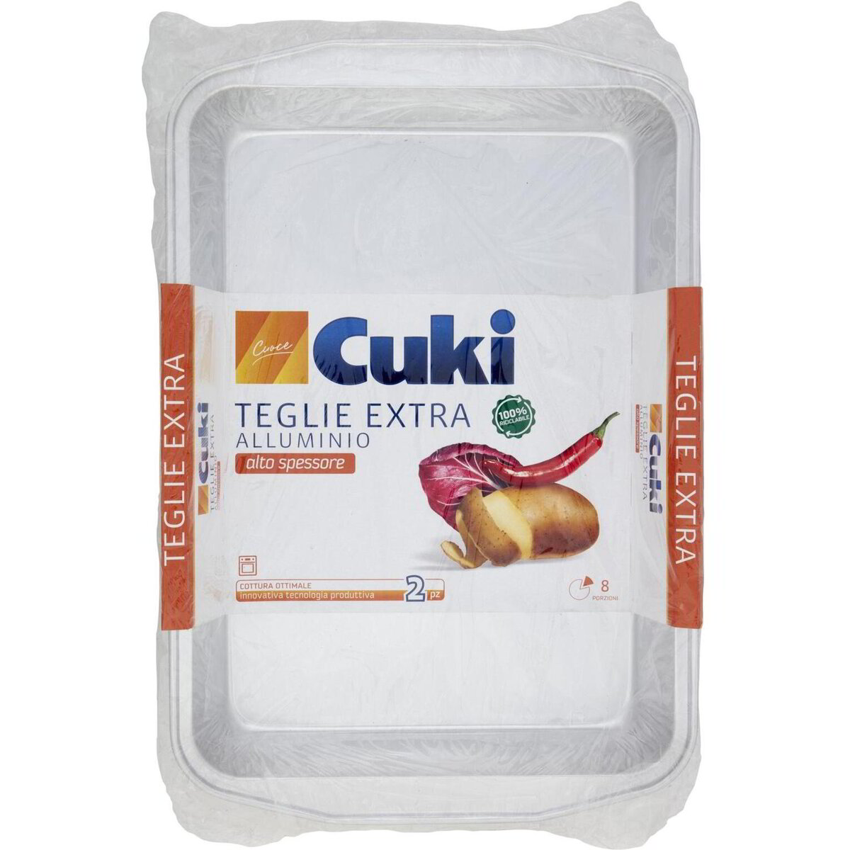 Cuki Teglie Extra In Alluminio - 2 Pezzi Rettangolari Per Forno, Spessore Alto, Ideali Per 8 Porzioni - Foto 10