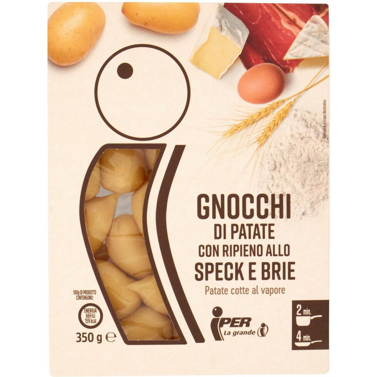 Iper Gnocchi di Patate con Ripieno di Speck e Brie 350 g Iper | IperDrive