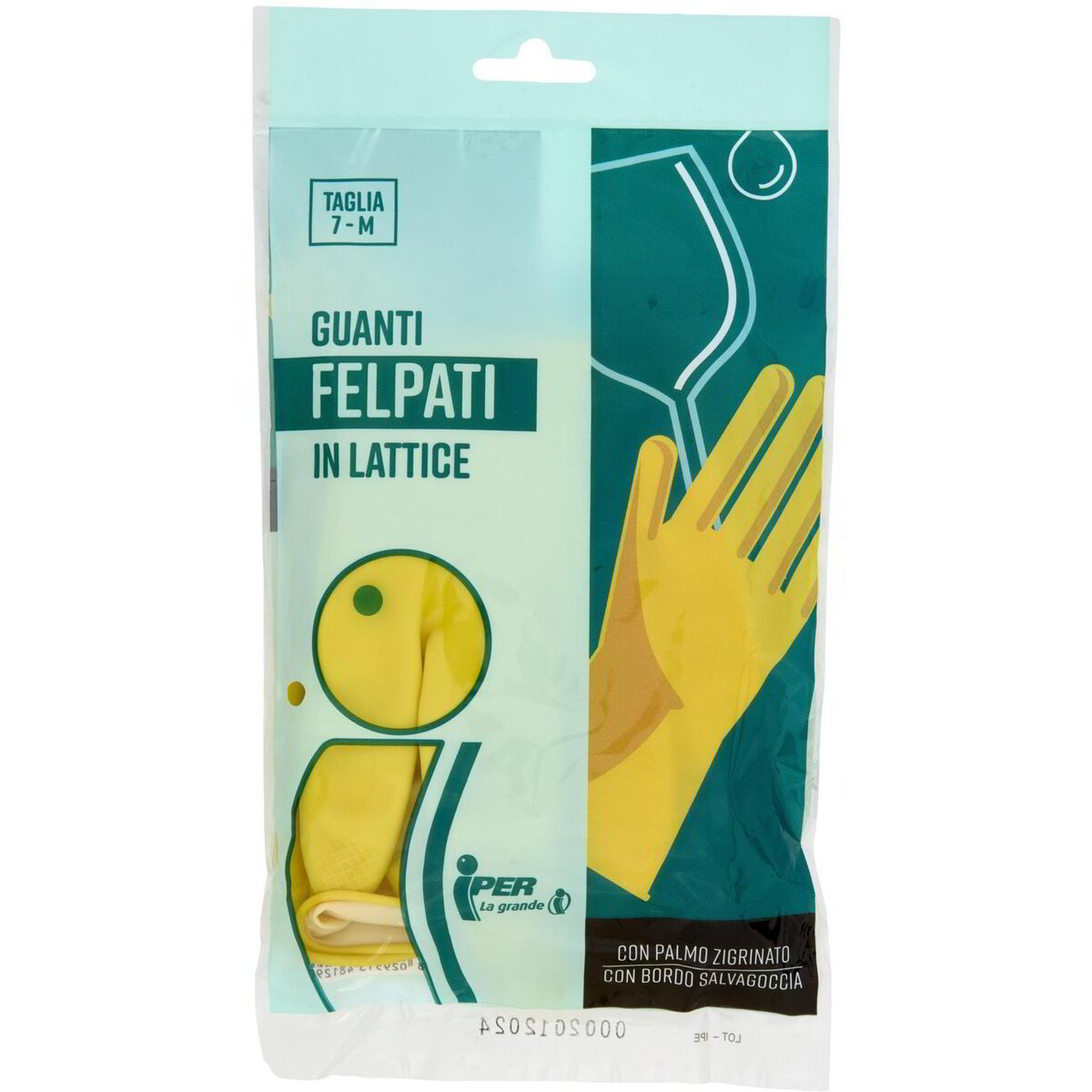 GUANTI IN LATTICE MONOUSO SPESSORATO COLORE BLU TAGLIA S