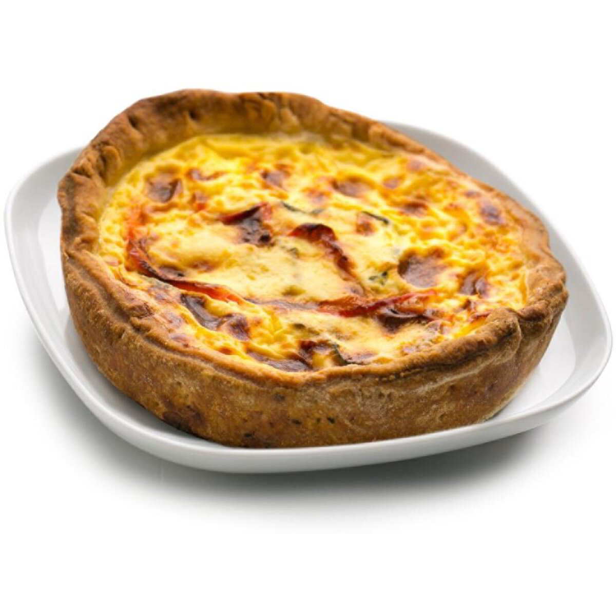 torta salata con peperoni e mozzarella