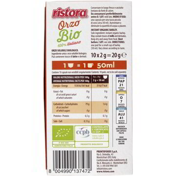 20 Capsule Ristora Compatibili Nespresso Orzo Biologico 8004990137472 - Foto 6
