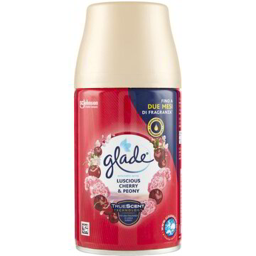 Glade Spray Automatico Ricarica – Profumatore Ambiente Luscious Cherry & Peony, 269ml (1 Confezione)
