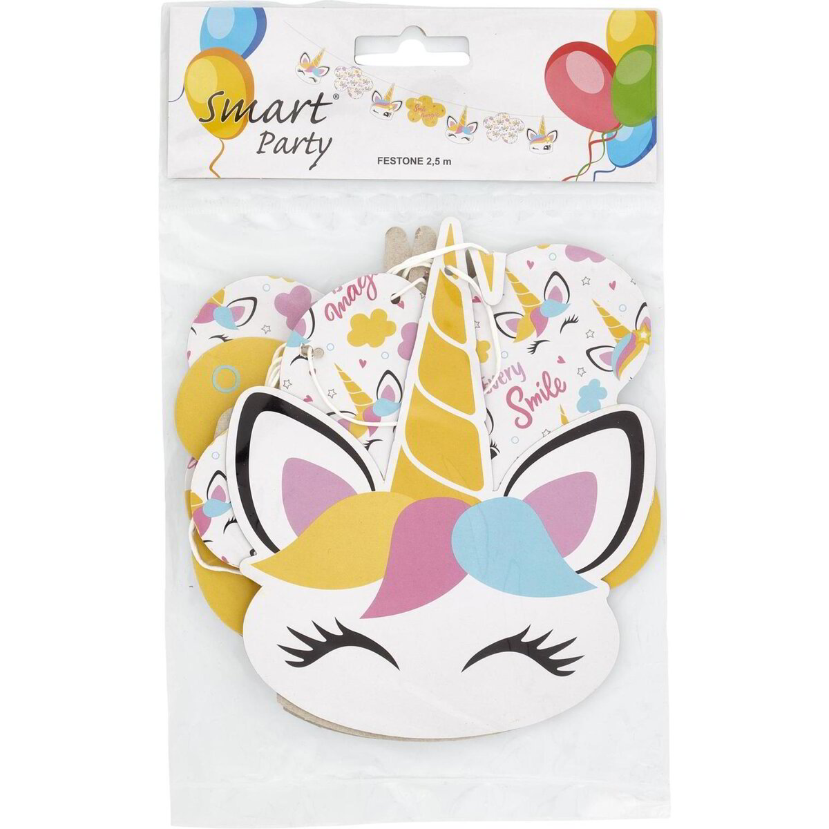 Unique Party Festone 60° Compleanno Blu Brillante – 2,7 Metri Di Lunghezza, Decorazione Laminata Con Anelli Scintillanti, Ideale Per Feste Uomo - 5