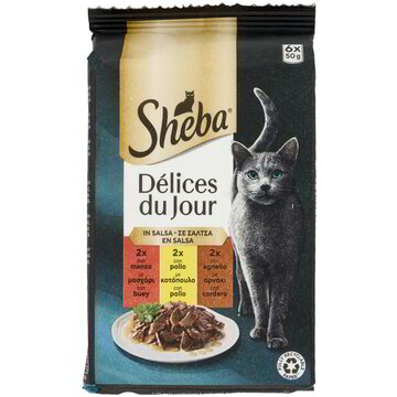 Sheba Cibo Umido Per Gatti - Confezione Da 4 Pacchi (12 Porzioni Da 85g L'uno), Varietà In Salsa, Alimento Completo