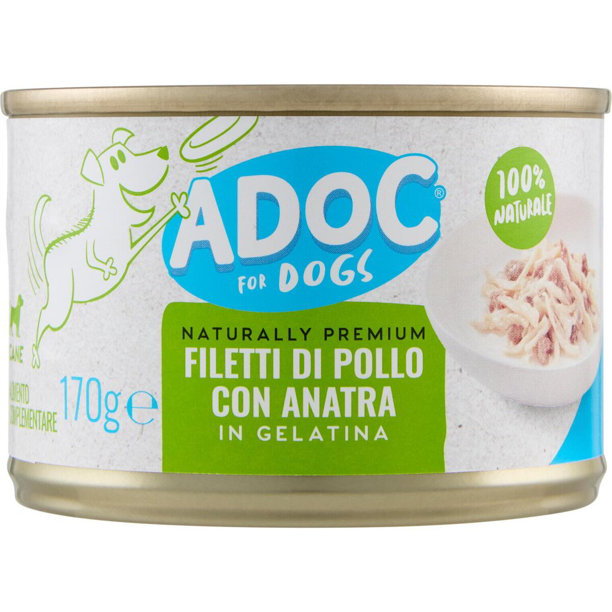 ADoC For Dogs Naturally Premium Filetti di Pollo con Anatra in Gelatina ...